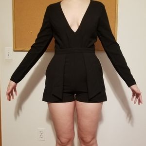 Black V-Neck Romper